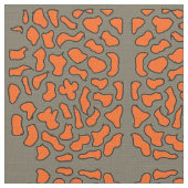 Tissu motif orange et marron (Détail)