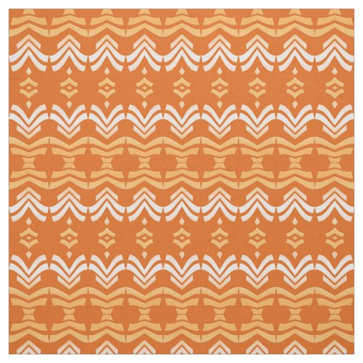 Tissu motif orange ethnique (Échantillon)
