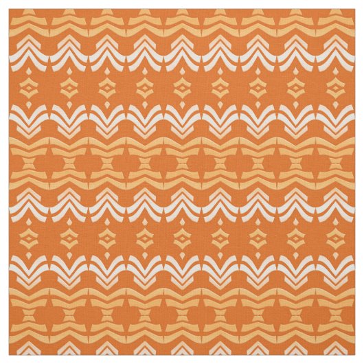 Tissu motif orange ethnique (Échantillon)