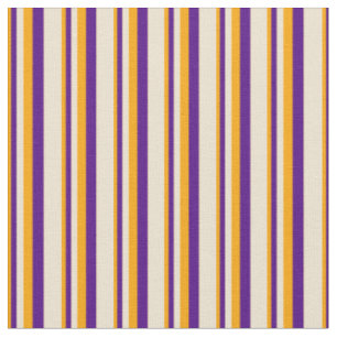 Tissu Motif Orange, Indigo et Beige Lines