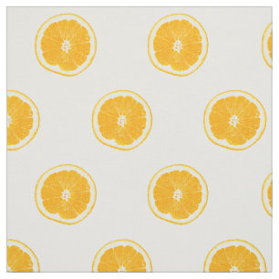 Tissu Motif orange juteux frais de tranche