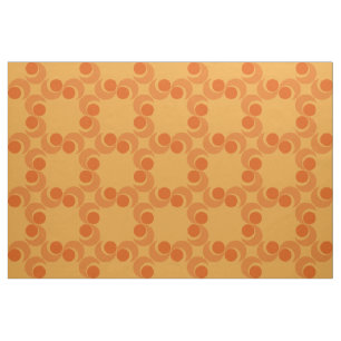 Tissu motif orange les années 70 tourbillonnant