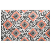 Tissu Motif orange noir blanc diamant (Fat Quarter)
