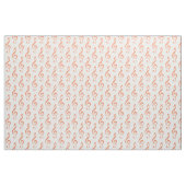 Tissu Motif Orange Treble Clef Fabric (Yard)