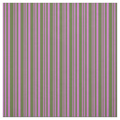 Tissu Motif orchidée et olive foncé vert rayures (Échantillon)