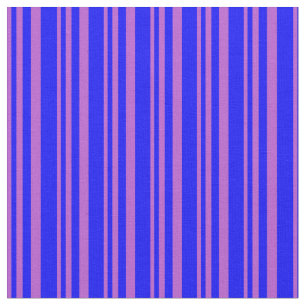 Tissu Motif orchidée et rayures bleues
