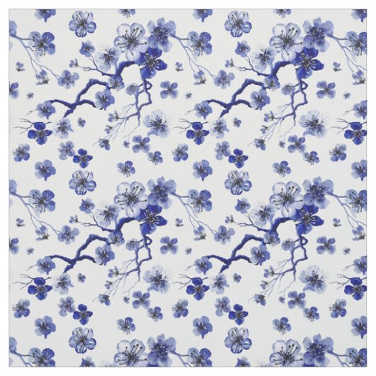 Tissu Motif oriental de branche de Sakura (Échantillon)