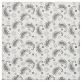 Tissu Motif Paisley Noir et blanc (Échantillon)
