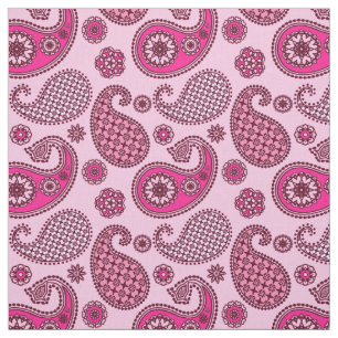 Tissu Motif Paisley, nuances de lumière à rose profond