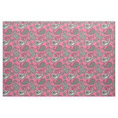 Tissu Motif Paisley, tons gris sur rose (Fat Quarter)