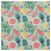 Tissu Motif Pastèque, Ananas & Agrumes (Échantillon)