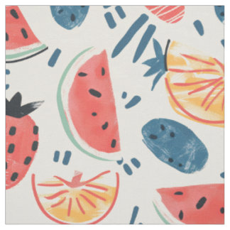 Tissu Motif Pastèque | Cottage de Fruits d'Été Sans Cout