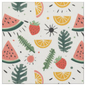 Tissu Motif Pastèque, Fraise & Orange (Fermer)