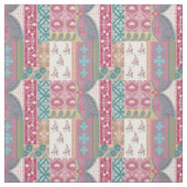 Tissu Motif Patchwork Coloré Bohème (Échantillon)