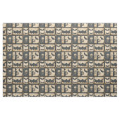 Tissu Motif patchwork Halloween en denim rustique (Fat Quarter)