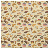 Tissu Motif pâtisseries mignonnes (Échantillon)