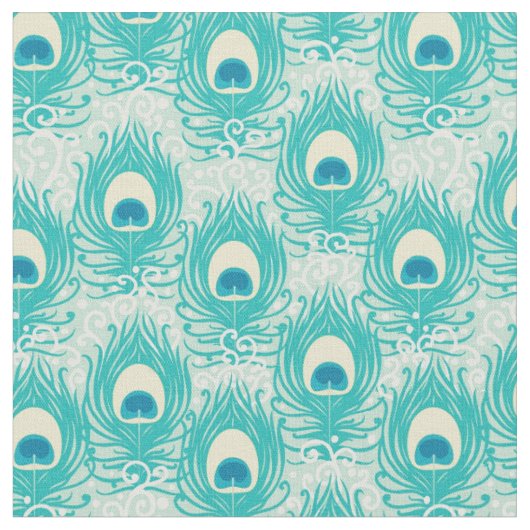 Tissu Motif Peacock plumes (Fermer)