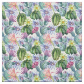 Tissu Motif peint à la main de cactus d'aquarelle (Échantillon)