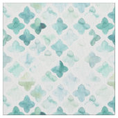 Tissu Motif peint à la main de turquoise (fermé)