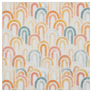 Tissu motif peint à l'échelle de poisson d'arche bohémie