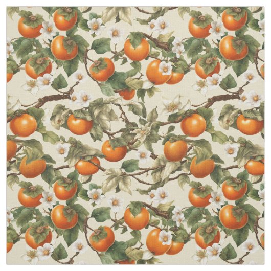 Tissu Motif Persimmons (Échantillon)