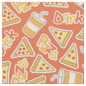Tissu Motif Pizza & Drink (Fermer)