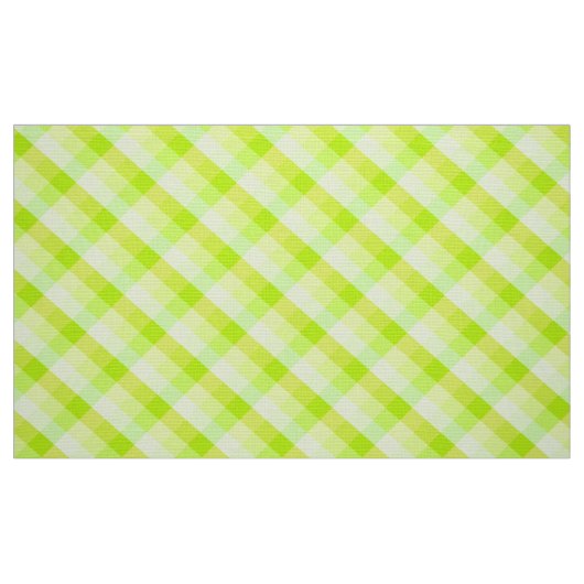 Tissu Motif plaid jaune et vert (Fat Quarter)