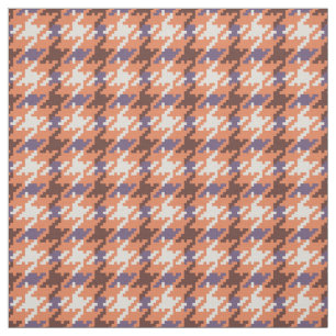 Tissu motif plaid vintage violet orange
