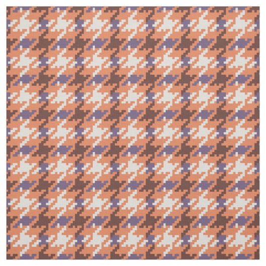 Tissu motif plaid vintage violet orange (Échantillon)