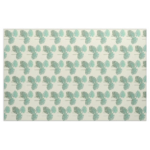 Tissu Motif Plante Tropical Green Leaf Monastera
