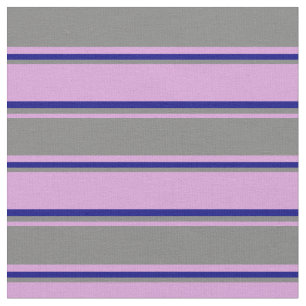 Tissu Motif Plum, Gris & Bleu