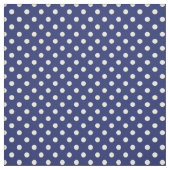 Tissu Motif Pois Blanc Bleu marine (Échantillon)