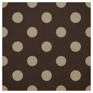 tissu motif pois de couleur marron