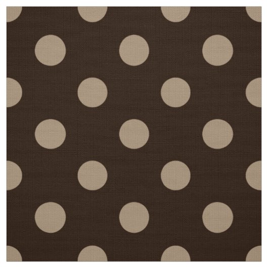 tissu motif pois de couleur marron (Échantillon)