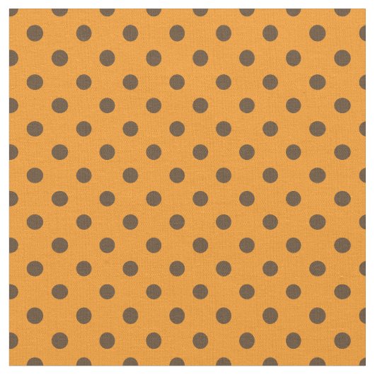 Tissu Motif pois Orange et Brown (Fermer)