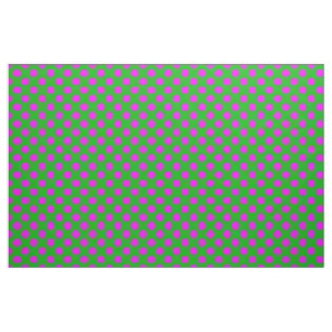 Tissu Motif Pois rose&vert