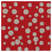 Tissu Motif Pois rouge et blanc (Fermer)