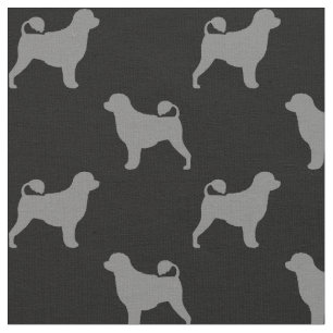 Tissu Motif portugais de silhouettes de chien d'eau