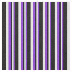 Tissu Motif pourpre, blanc et noir