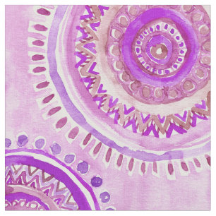 Tissu Motif pourpre d'aquarelle de Boho de MENTALITÉ de