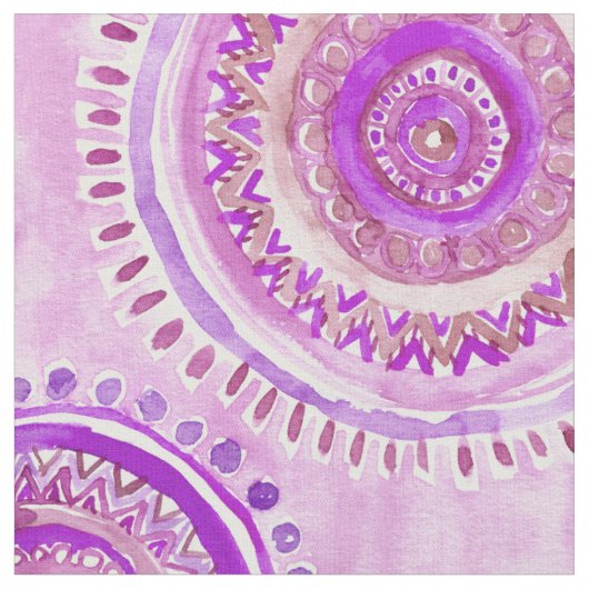 Tissu Motif pourpre d'aquarelle de Boho de MENTALITÉ de (Fermer)