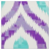 Tissu Motif pourpre et turquoise d'ikat (Échantillon)