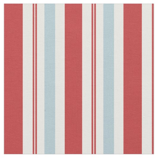 Tissu Motif Preppy Red et Blue Stripes (Fermer)