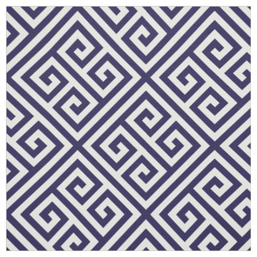  Tissu  Motif principal grec  bleu fonc  Zazzle be