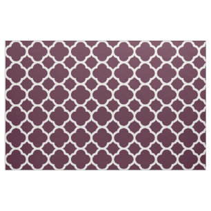 Tissu Motif Quatrefeuille en treillis marocain violet fo