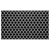 Tissu Motif Quatrefoil noir blanc Marocain (Fat Quarter)