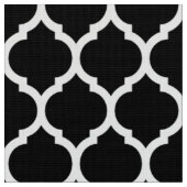 Tissu Motif Quatrefoil noir blanc Marocain (Fermer)