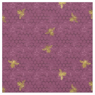 tissu Motif Queen Bee