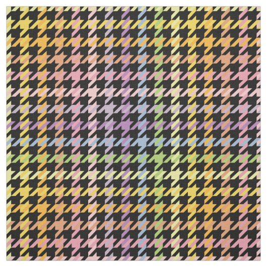 Tissu Motif Rainbow Houndstooth (Échantillon)