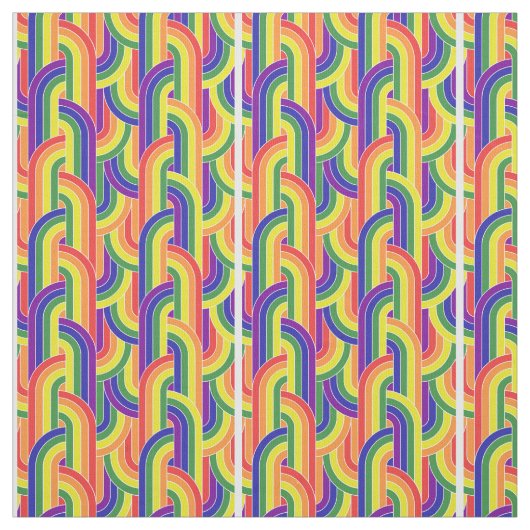 Tissu Motif Rainbow moderne (Échantillon)